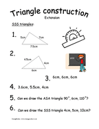 Constructing triangles extension worksheet