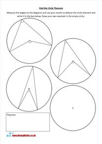 Circle theorems investigation worksheet
