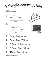 SSS triangle construction worksheet