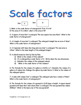 Scale factors worksheet