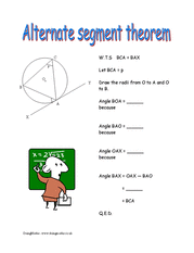 Alternate segment theorem proof worksheet