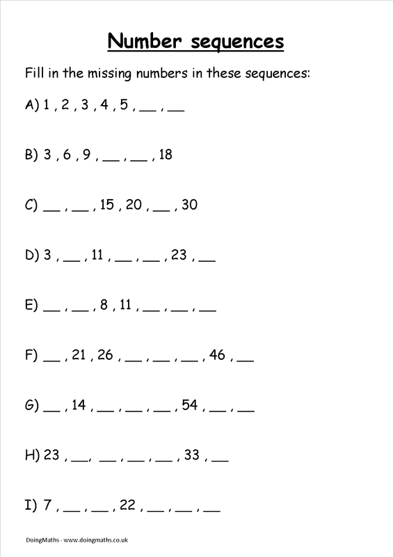Arithmetic Sequence Worksheet Multiple Choice