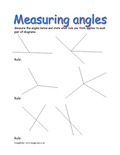 Measuring angles starter worksheet
