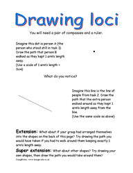 Drawing loci worksheet