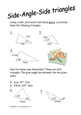 SAS triangle construction worksheet