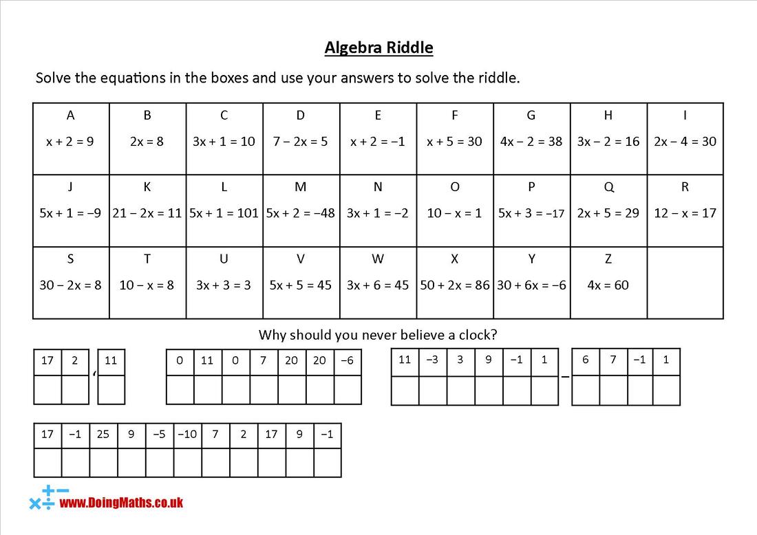 Algebraic equations - Free worksheets, PowerPoints and other Throughout Algebraic Expressions Worksheet Pdf